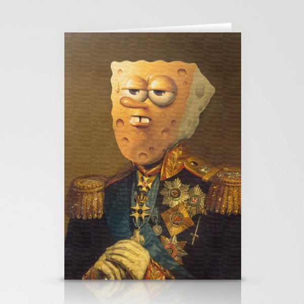 General Spongebob Portrait Fan Art Painting Stationery Cards By