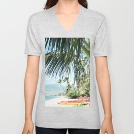 Aloha Sugar Beach V Neck T Shirt