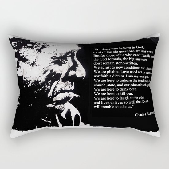 Charles BUKOWSKI - faith quote Rectangular Pillow