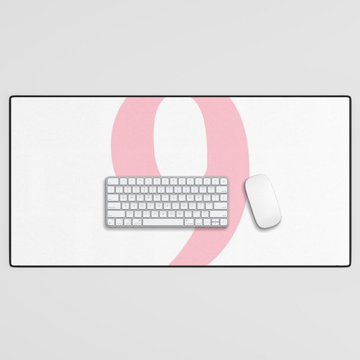 9 (PINK & WHITE NUMBERS) Desk Mat