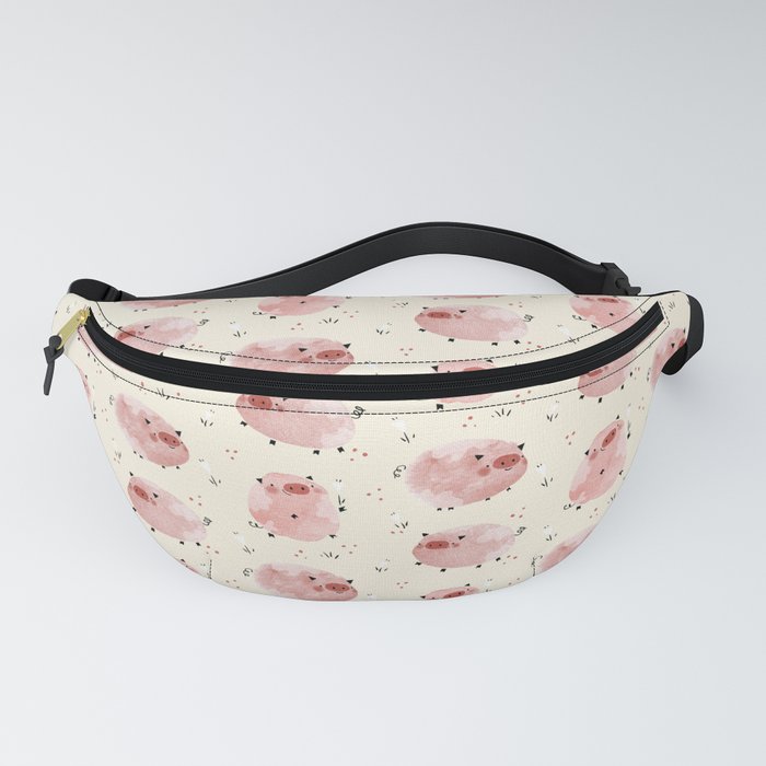 Spring watercolor piggies Fanny Pack