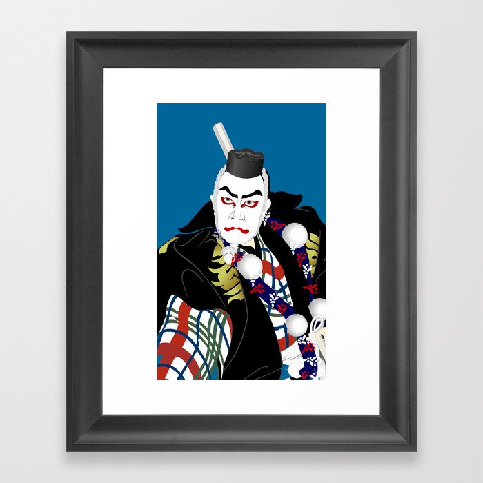 Kabuki actor vector #2 Framed Art Print