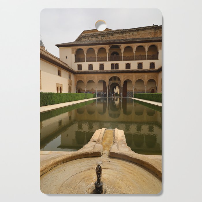 Courtyard at Alhambra palace, Granada, Spain Cutting Board