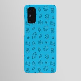 Turquoise and Black Gems Pattern Android Case