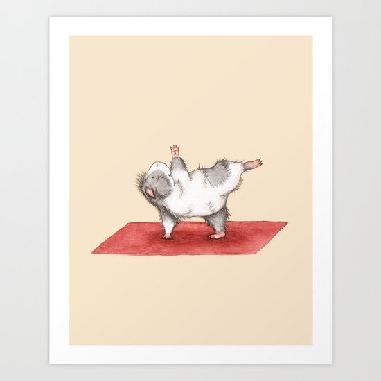 Yoguineas - Half Moon Art Print
