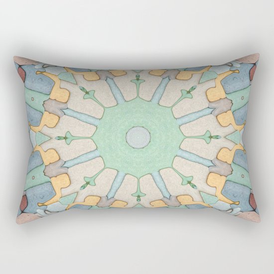 Earth Tones Mandala Rectangular Pillow