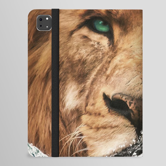 Lion behind the Ocean iPad Folio Case