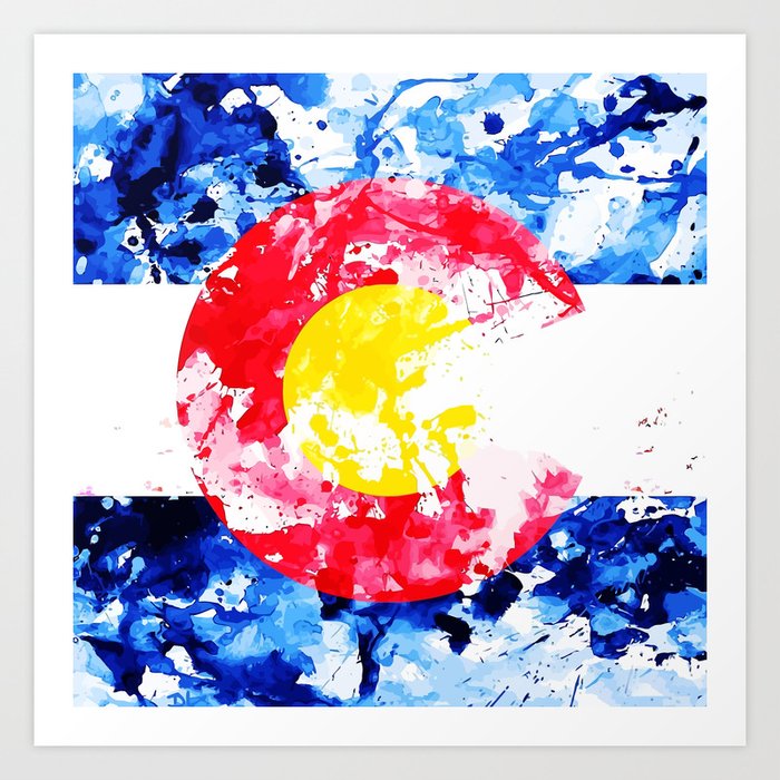 Colorado Watercolor Flag Art Print By Waleska Society6