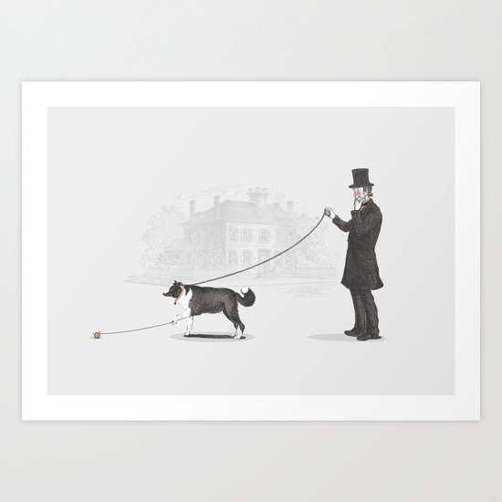 Walking the Dog Art Print