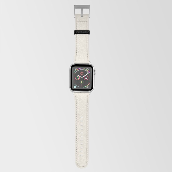 Pale Fresh Off White Cream Linen Solid Color Pairs PPG Sugar Soap PPG1084-1 - Single Shade Colour Apple Watch Band