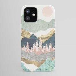 Summer Vista iPhone Case | Green, Travel, Blue, Mountains, Landscape, Nature, Trees, Digital, Aqua, Vista 