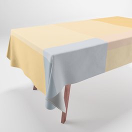 Geometric Modern Rectangle Square Design in Yellow and Blue Tablecloth