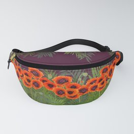 Sexy Red Orange Poppies Fanny Pack