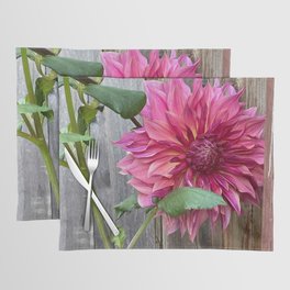 Dahlia on the fence Placemat