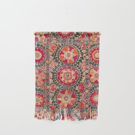 Kermina Suzani Uzbekistan Floral Embroidery Print Wall Hanging