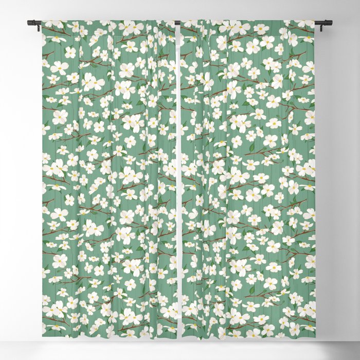 Dogwoods in Bloom Blackout Curtain