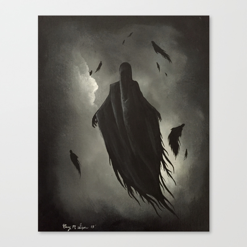 Dementors Harrypotter Painting Canvas Print By Corysimpsonart