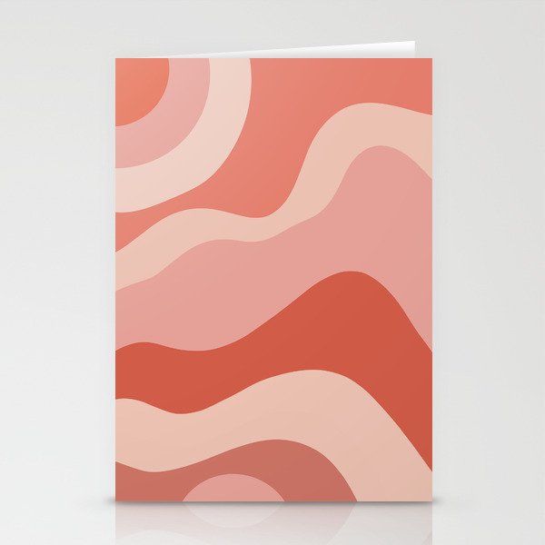 New Horizon Abstract Art Print Stationery Cards by Alicia Bock Society6