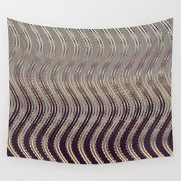 Shades Of Brown Ombre Wave Design Wall Tapestry