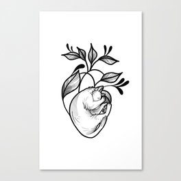 Kitty heart Canvas Print