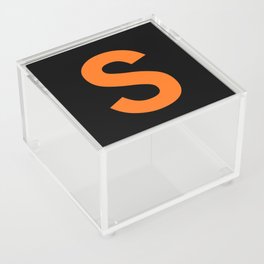 Letter S (Orange & Black) Acrylic Box