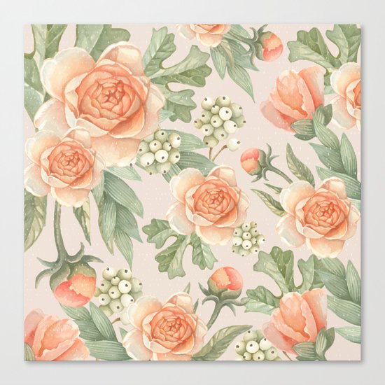 Flowered nature Canvas Print