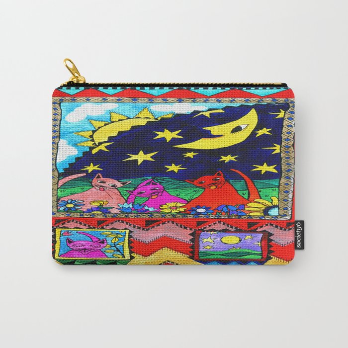 Moon Cats Carry-All Pouch