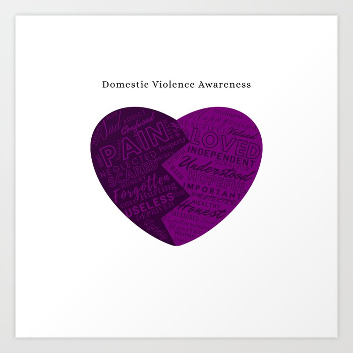 Domestic Violence Awareness Art Print by Christina Fechner | Society6
