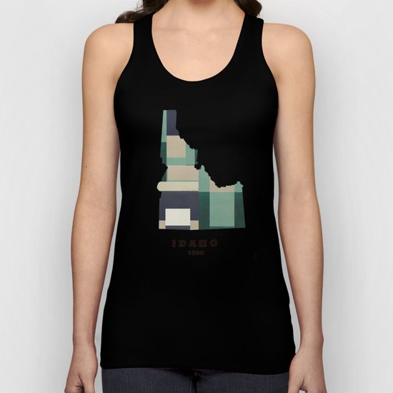 idaho state map modern Unisex Tank Top