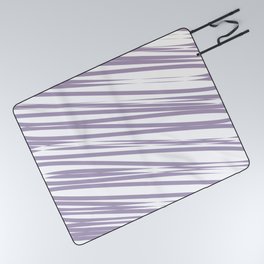 Light purple stripes background Picnic Blanket