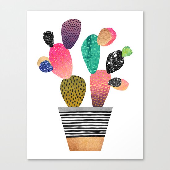 Happy Cactus Canvas Print