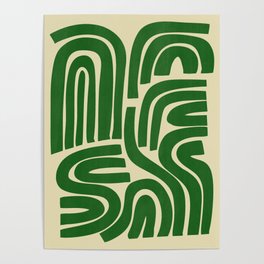 S and U in green Poster