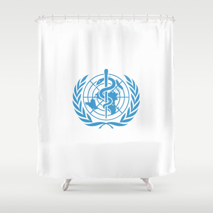 flag of who (World health organisation) Shower Curtain