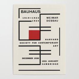 Bauhaus - Exhibition poster for Harvard Society for Contemporary Art, 1931 Poster