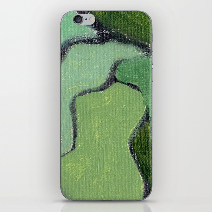 Sap Green Abstract Art iPhone Skin