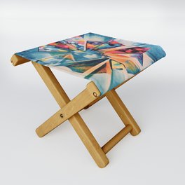 Kaleidoscopic Abstract Folding Stool