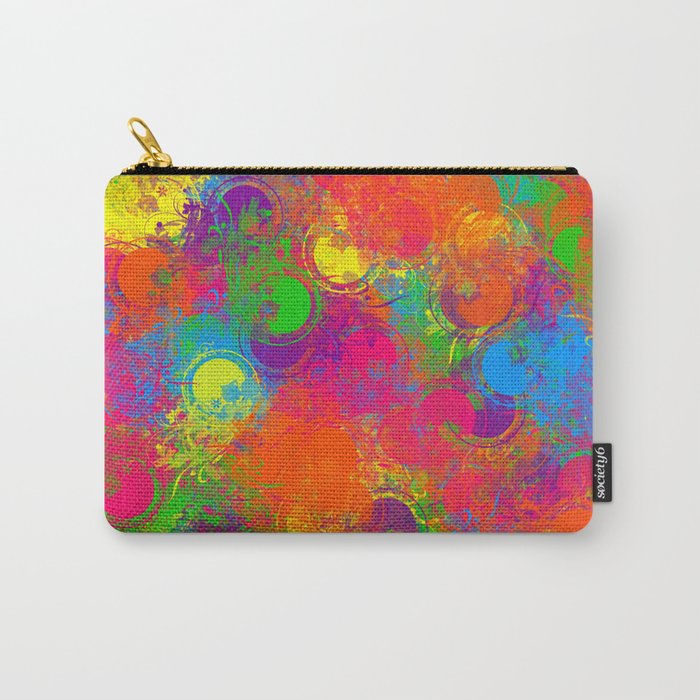 Paint Can Florals Carry-All Pouch