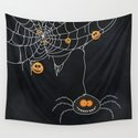 Halloween Spider on Web Wandbehang