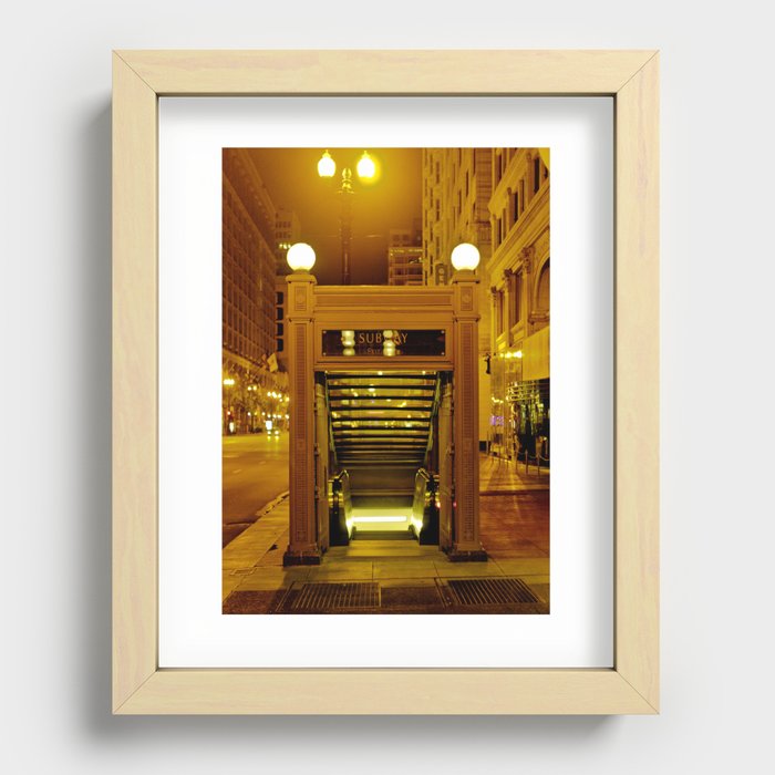 Chicago Subway Recessed Framed Print