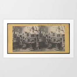 Interior of an Auction House , New York City, Vintage Photo Print Art Print | Newyork, Photograph, Landscape, Antique, Vintage, Picture, Blackandwhite, Optical, Stereoscope, Old 