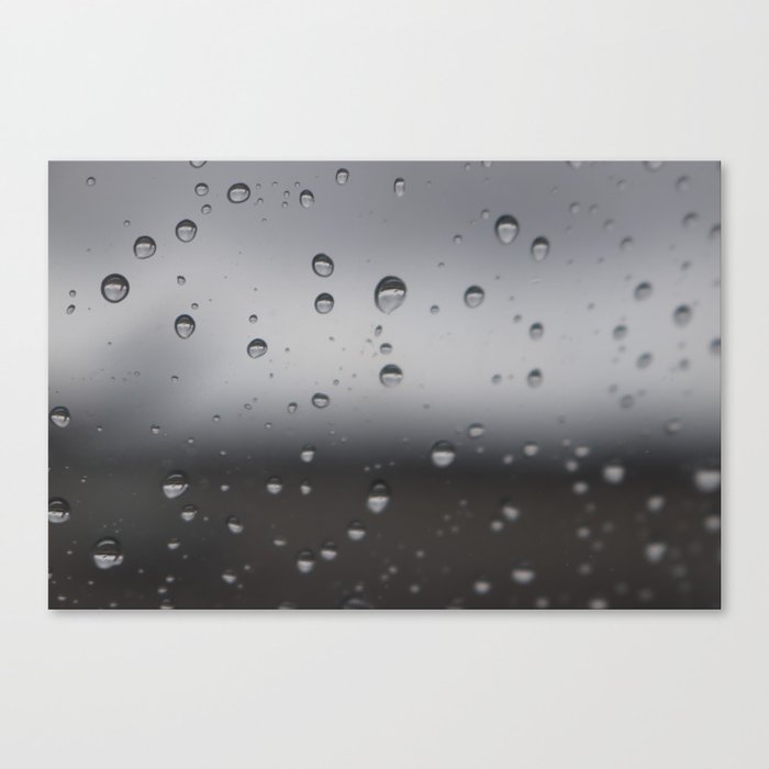 Rain Drops On My Window Canvas Print by natalieelizabethphoto