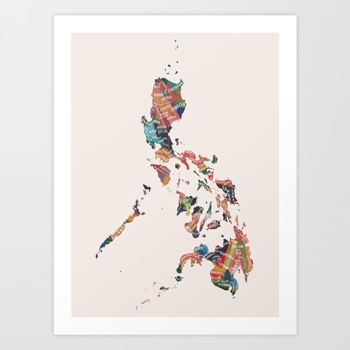 Map of the Philippines / 81 provinces Art Print