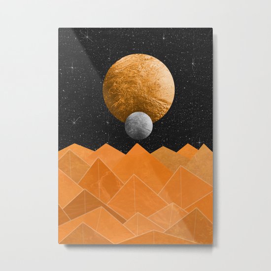 The Orange Planet Metal Print