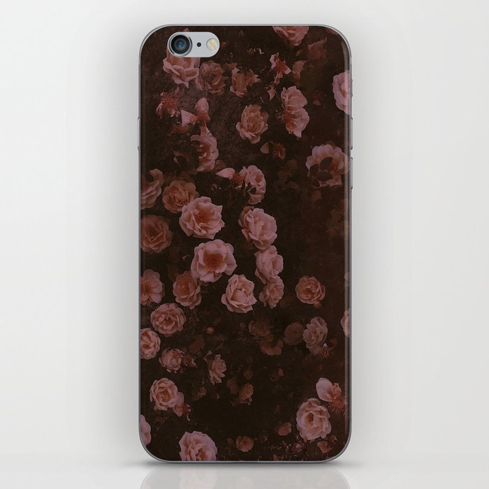 Rosy Floral Grunge iPhone Skin