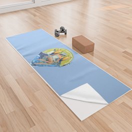 Blue Fish Lady Yoga Towel