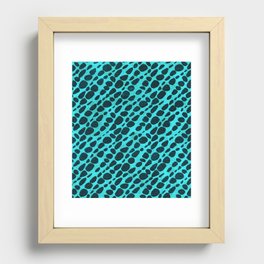 Pebbles and Blue Sea Foam Recessed Framed Print