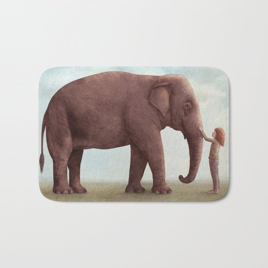 One Amazing Elephant - Back Cover Art Bath Mat