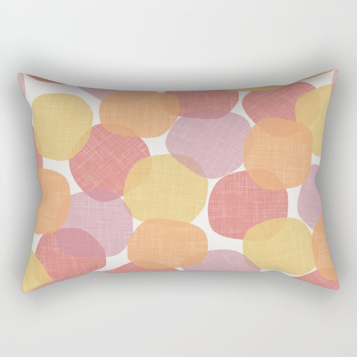 Textured Summer Spot Pattern Rectangular Pillow