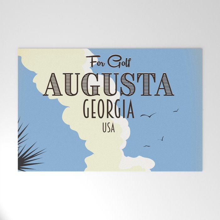 Augusta Georgia Golf Poster Welcome Mat