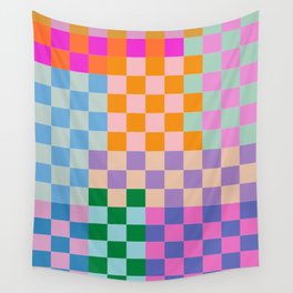 Checkerboard Collage Wall Tapestry
